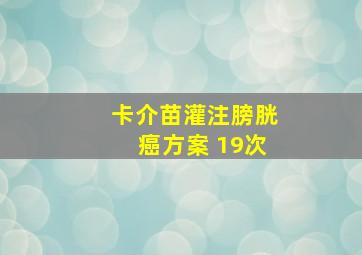 卡介苗灌注膀胱癌方案 19次